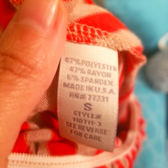 Charlotte Russe Red & White Striped Patterned High Low Dress Size Small - Picture 10 of 10